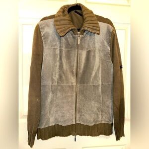 4YOU men’s knit and pig leather jacket M fall winter contemporary